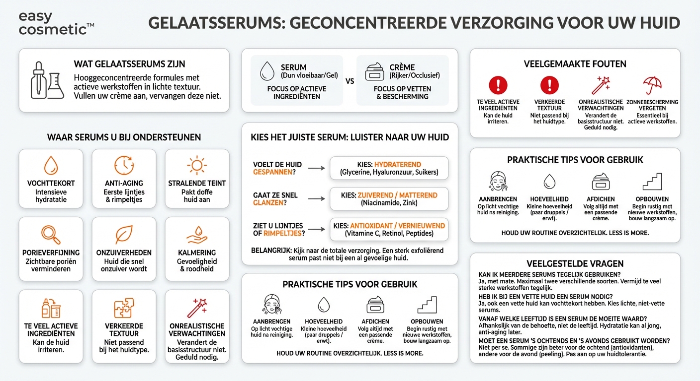 Waarvoor dienen gezichtserums en hoe kies je het juiste serum?