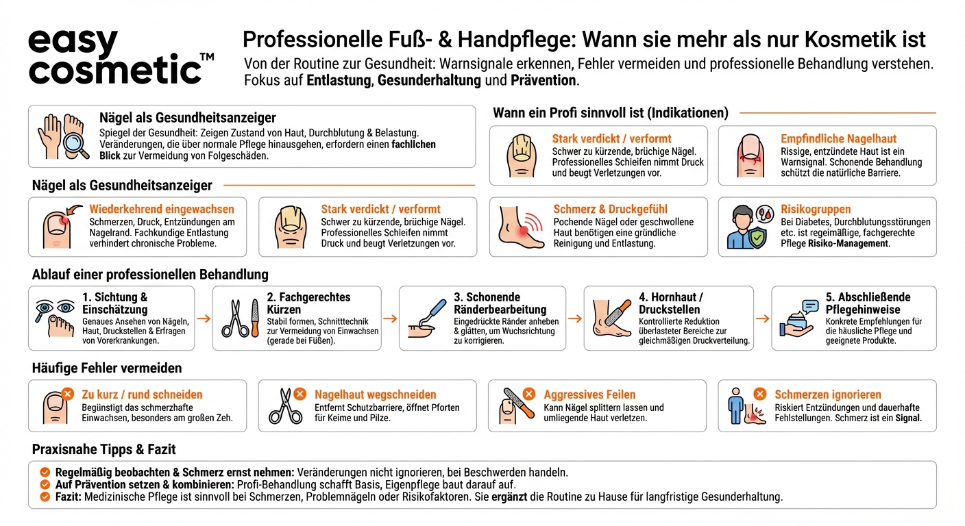 Wann ist es sinnvoll, eine professionelle medizinische Fuß- oder Handpflege für die Nägel in Anspruch zu nehmen?