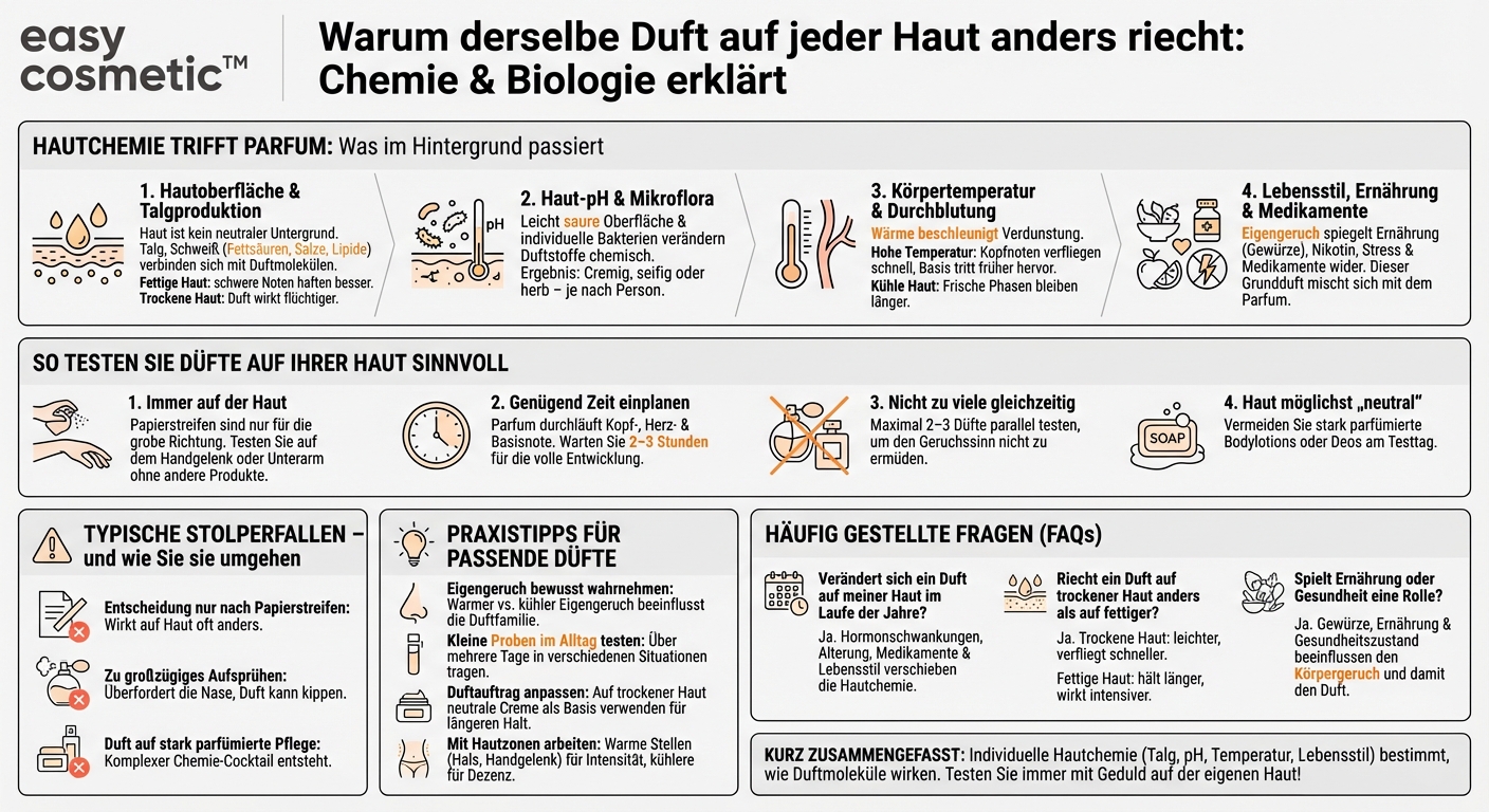 Warum entwickelt sich derselbe Duft auf unterschiedlicher Haut chemisch verschieden?