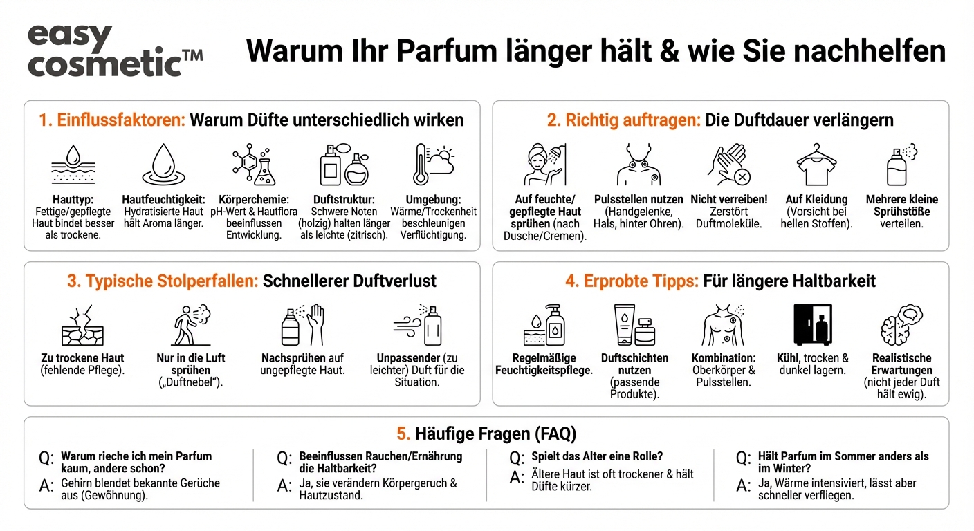 Warum hält mein Parfum bei mir nicht so lange wie bei anderen?