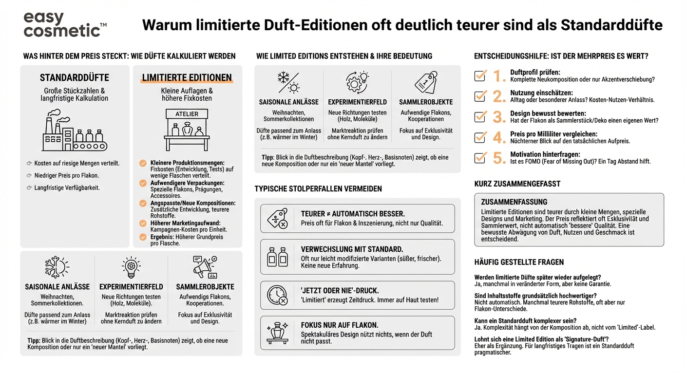 Warum kosten limitierte Editionen oder Sonderkollektionen deutlich mehr als Standarddüfte?