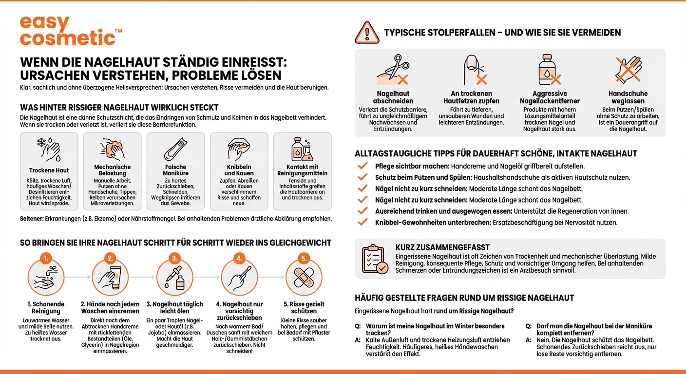 Warum reißt meine Nagelhaut ständig ein und was kann ich dagegen tun?