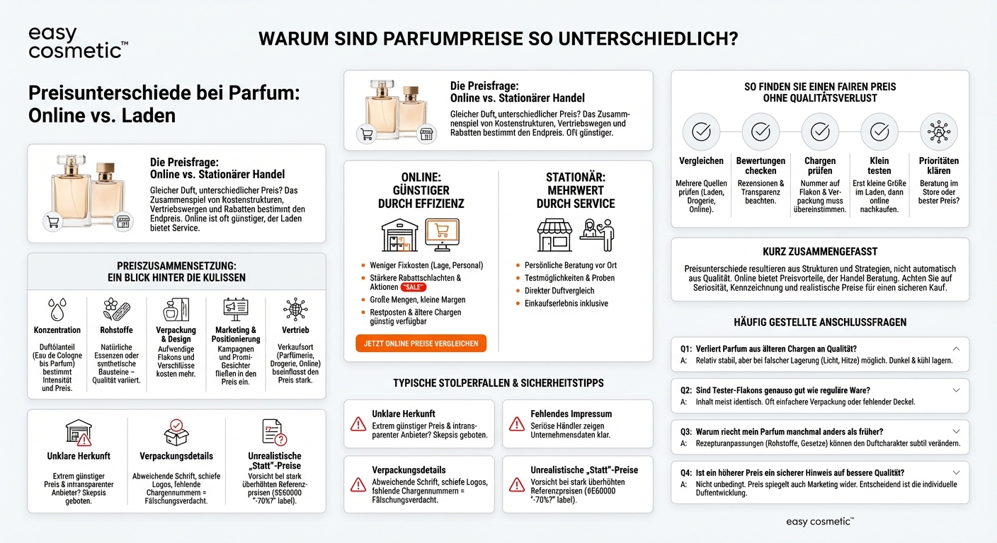 Warum unterscheiden sich Parfumpreise online und im Handel so stark?