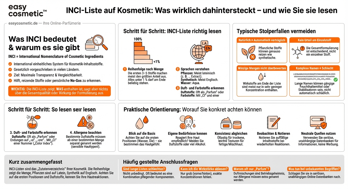Was bedeuten INCI-Listen und wie lese ich sie richtig?
