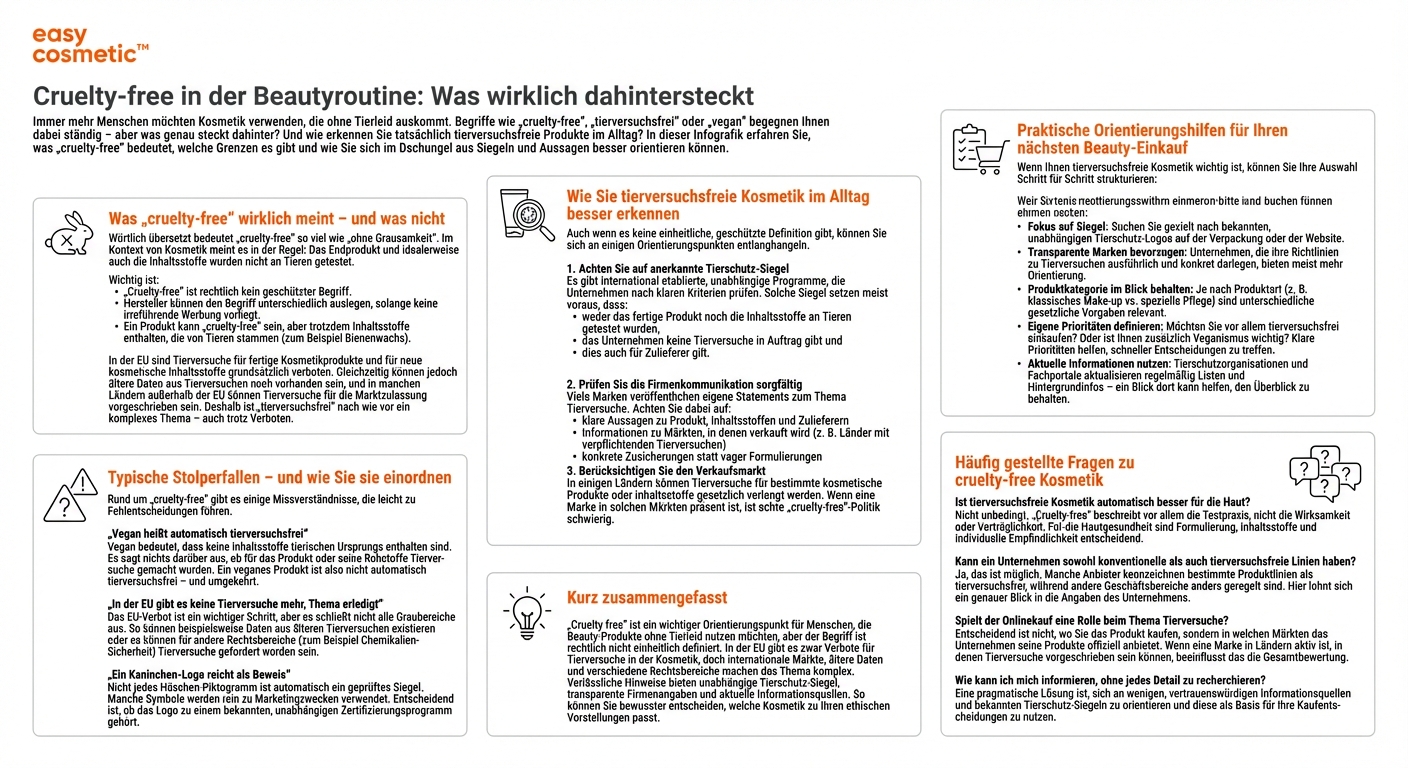 Was bedeutet cruelty-free und wie erkenne ich tierversuchsfreie Kosmetik?