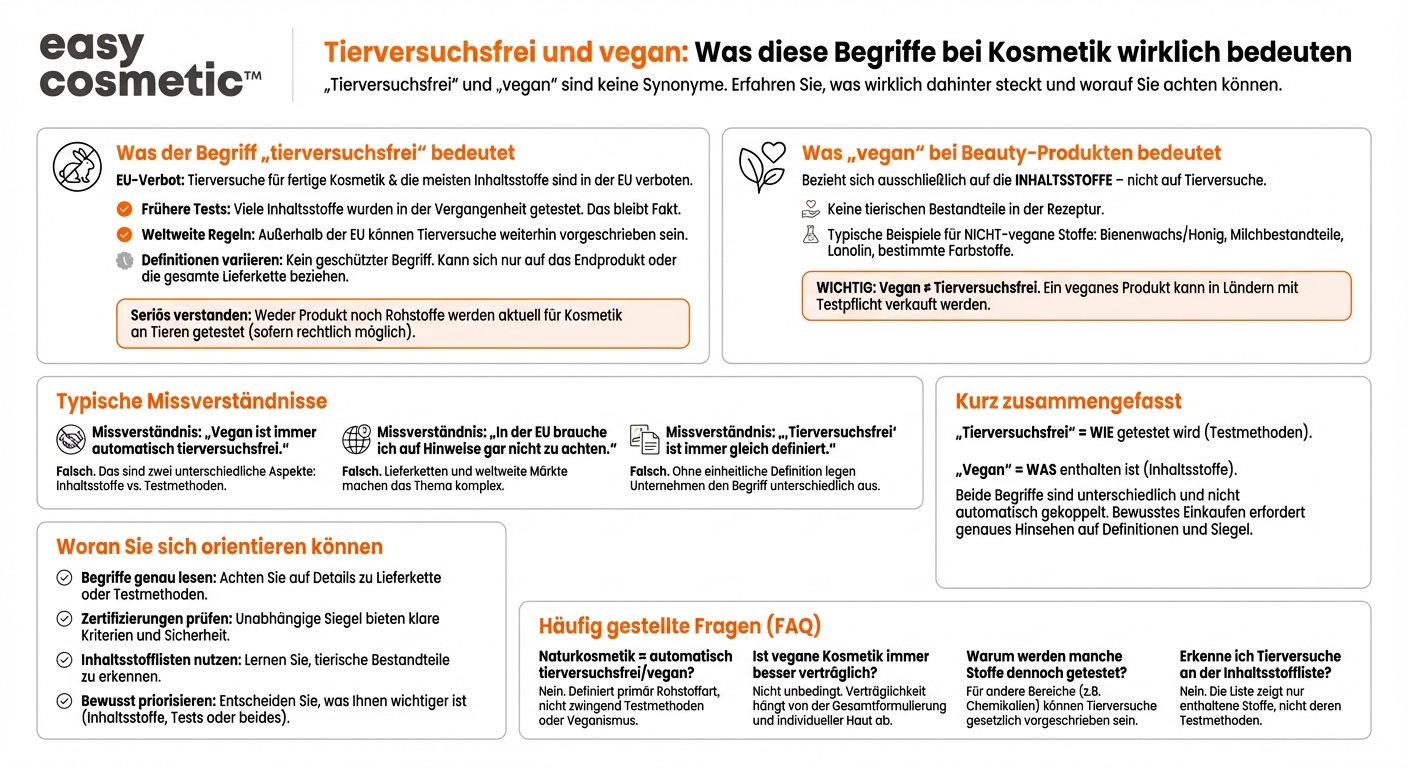 Was bedeutet „tierversuchsfrei“ und „vegan“ bei Kosmetikprodukten wirklich?