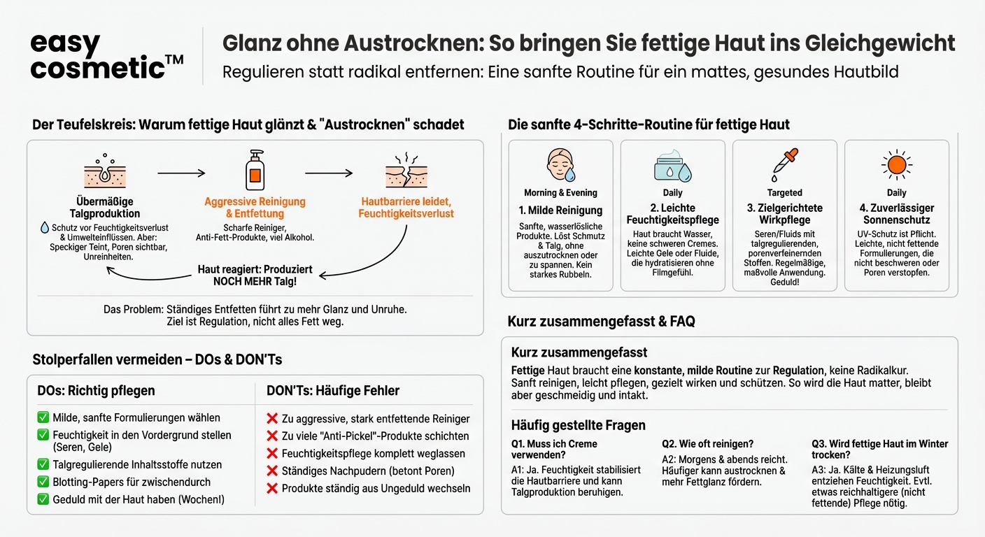 Was hilft bei fettiger, glänzender Haut, ohne sie auszutrocknen?
