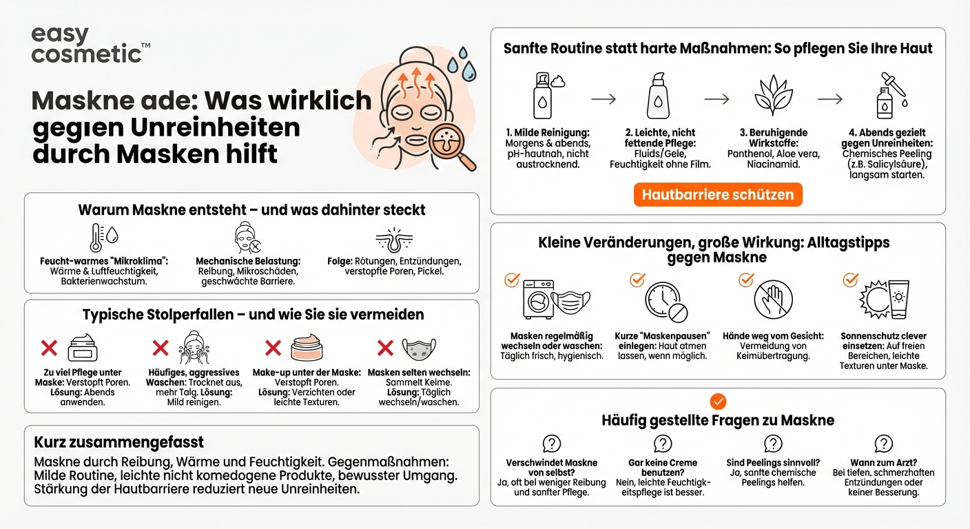 Was hilft gegen Maskne bzw. Unreinheiten durch das Tragen von Masken?