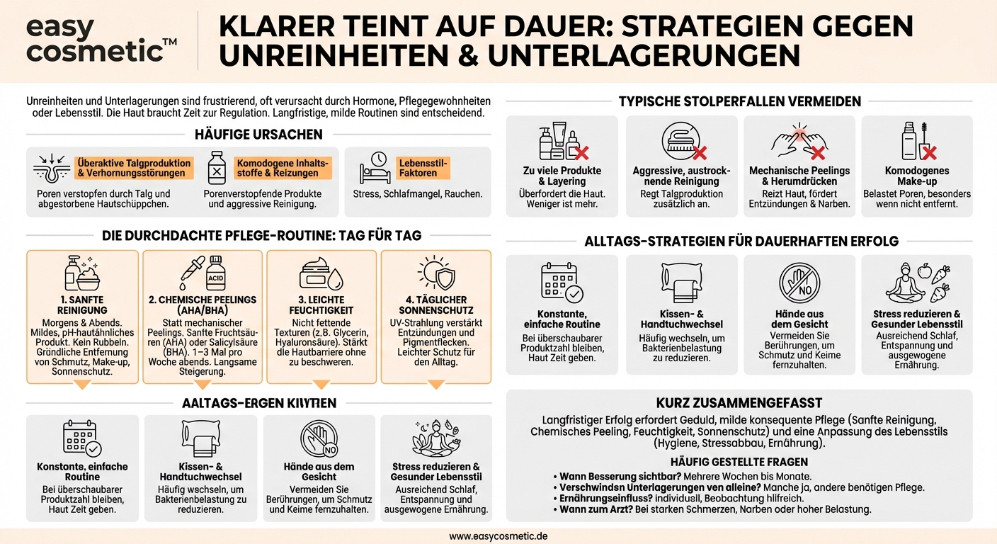 Was hilft langfristig gegen Unreinheiten und Unterlagerungen?