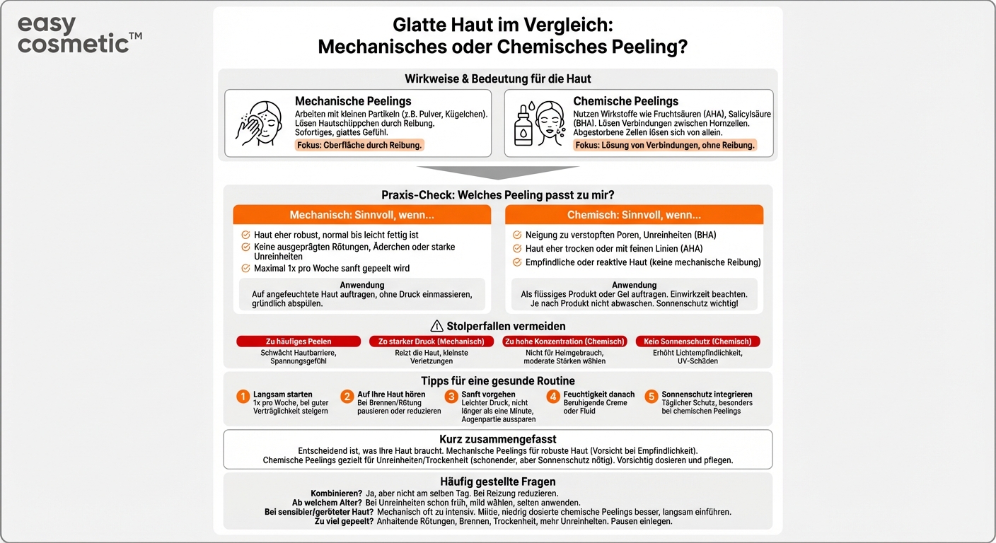 Was ist besser: mechanisches oder chemisches Peeling?