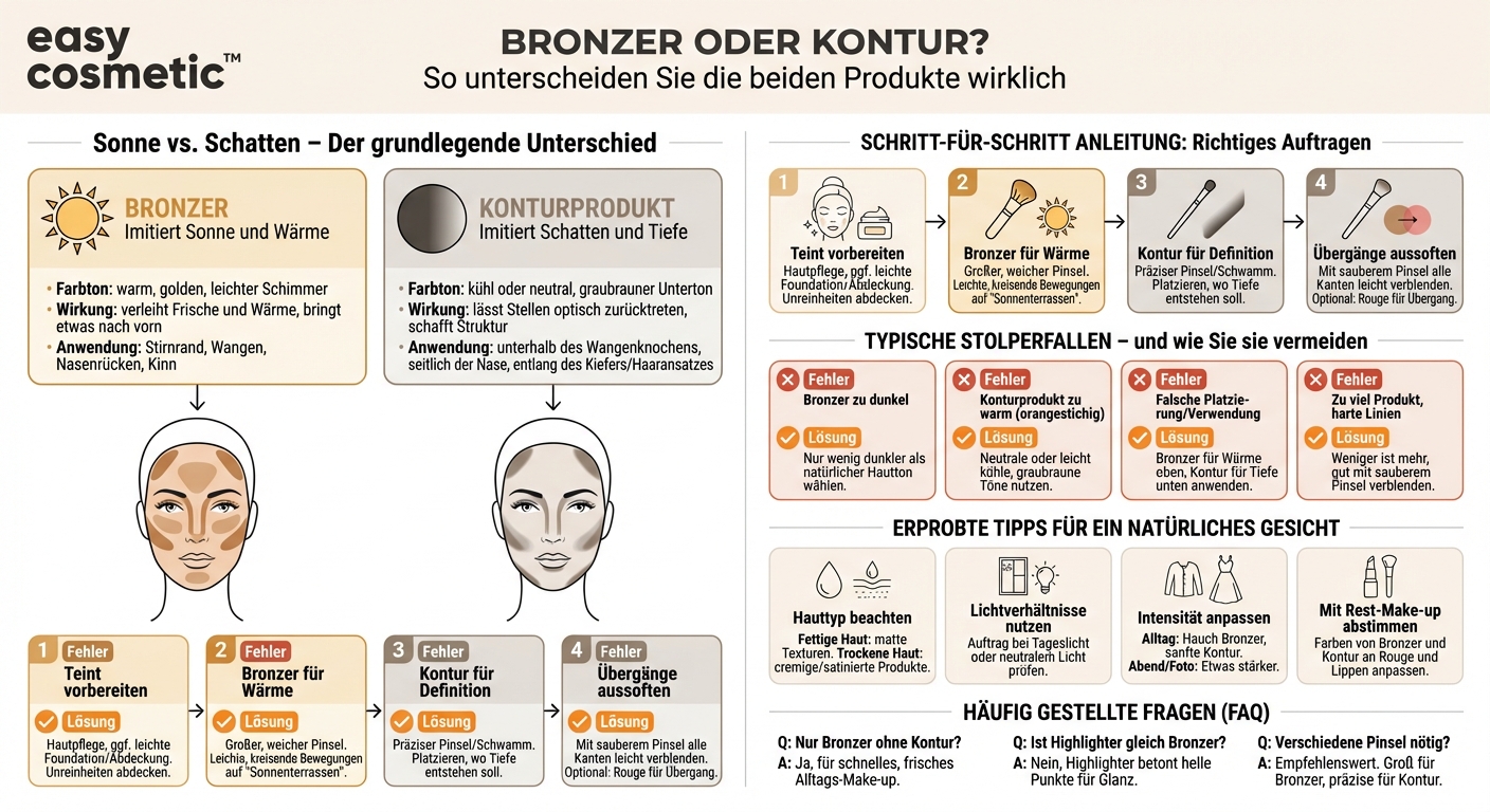 Was ist der Unterschied zwischen Bronzer und Konturprodukt?