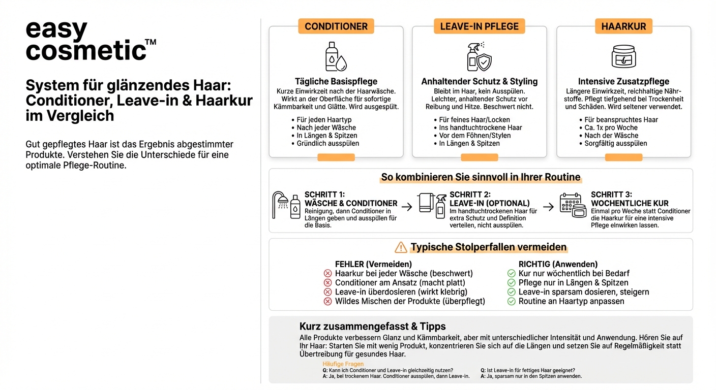 Was ist der Unterschied zwischen Conditioner, Leave-in und Haarkur?