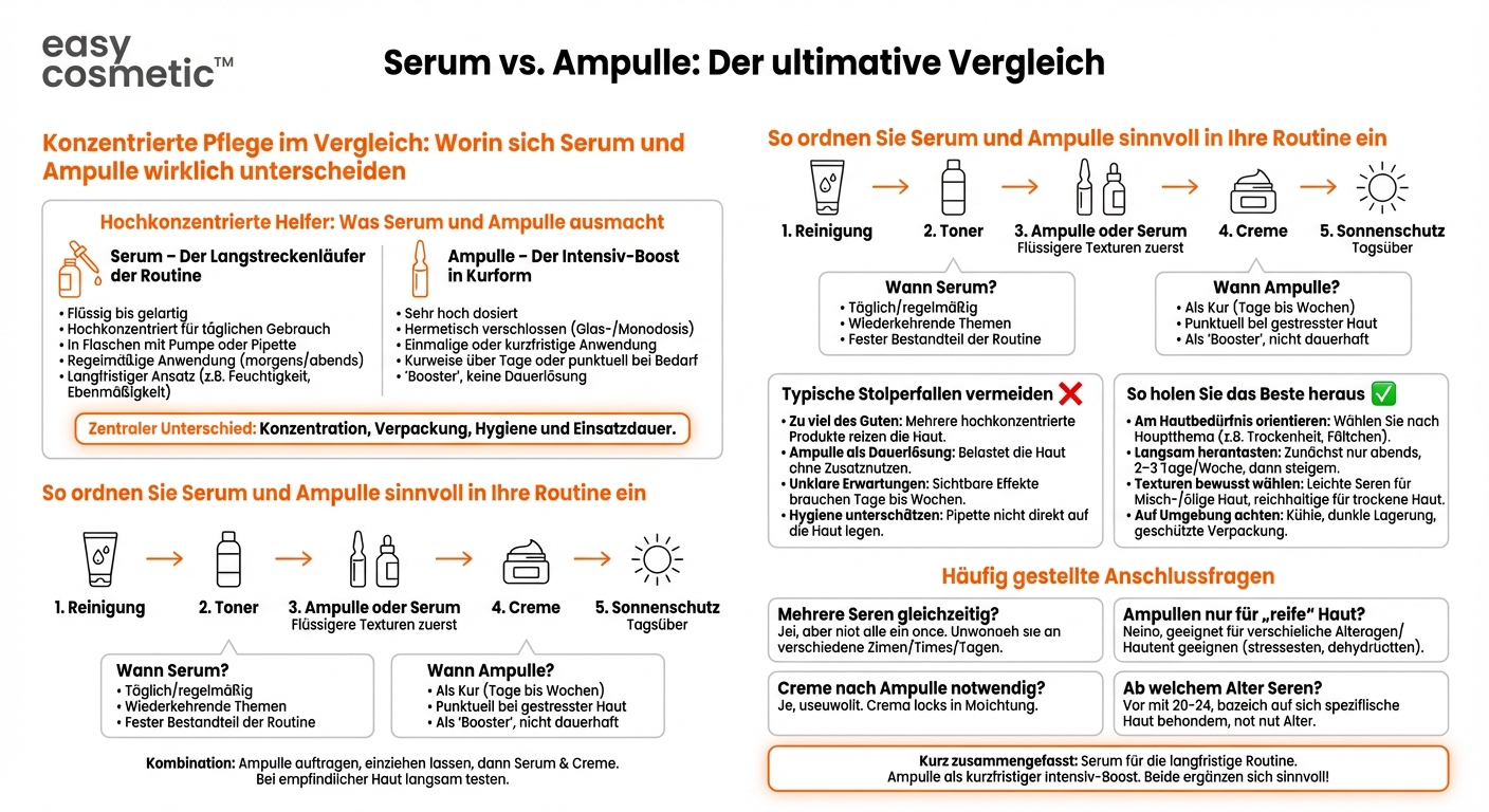 Was ist der Unterschied zwischen Serum und Ampulle?