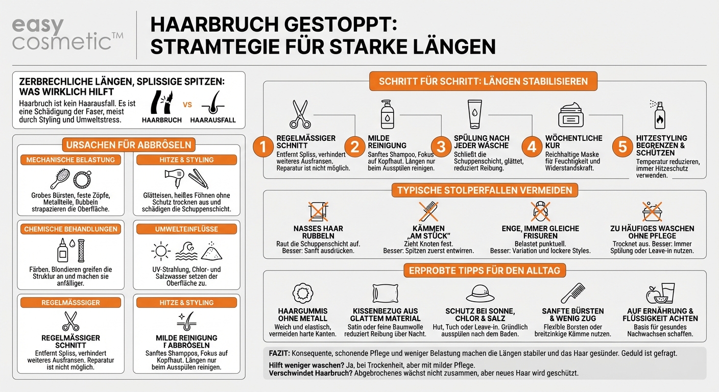 Was kann ich bei Haarbruch und brüchigen Längen tun?