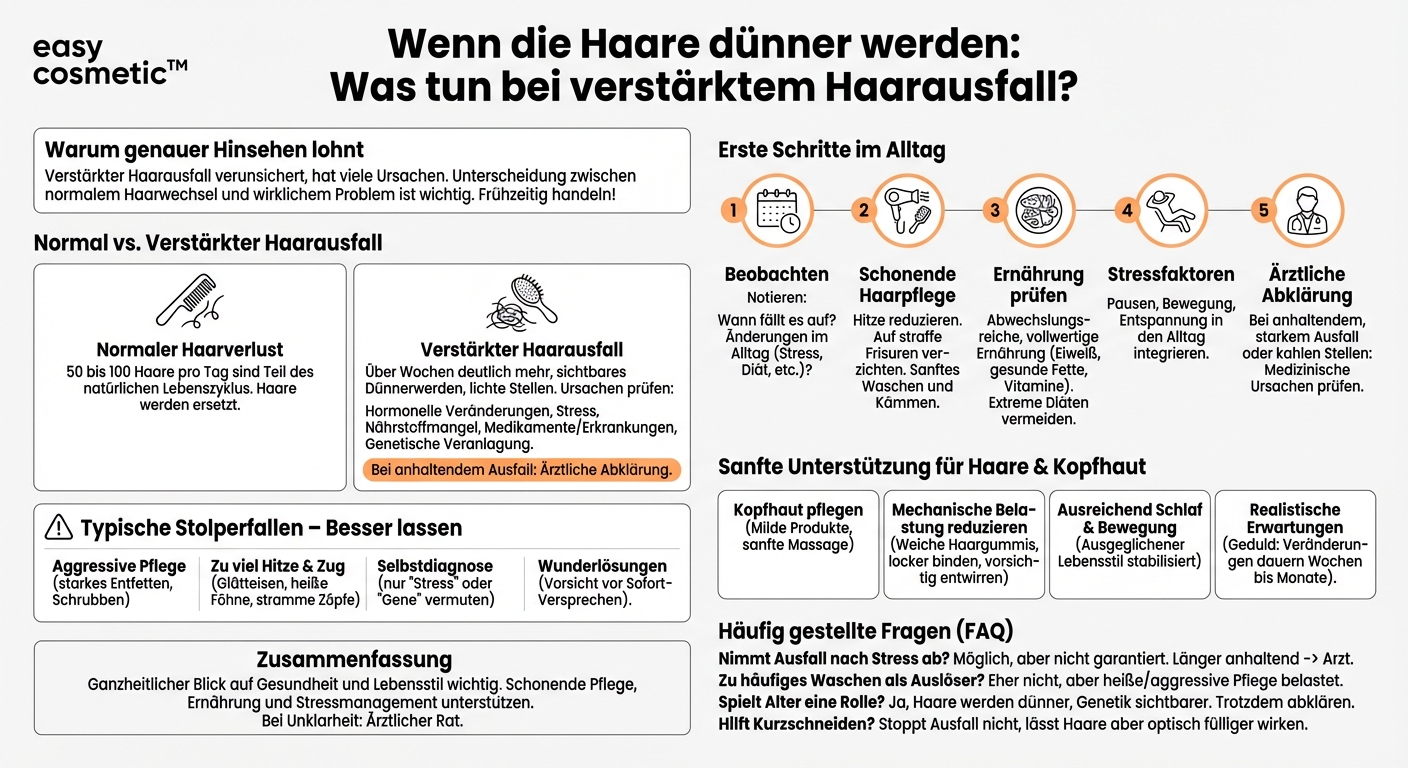 Was kann ich tun, wenn ich verstärkten Haarausfall bemerke?