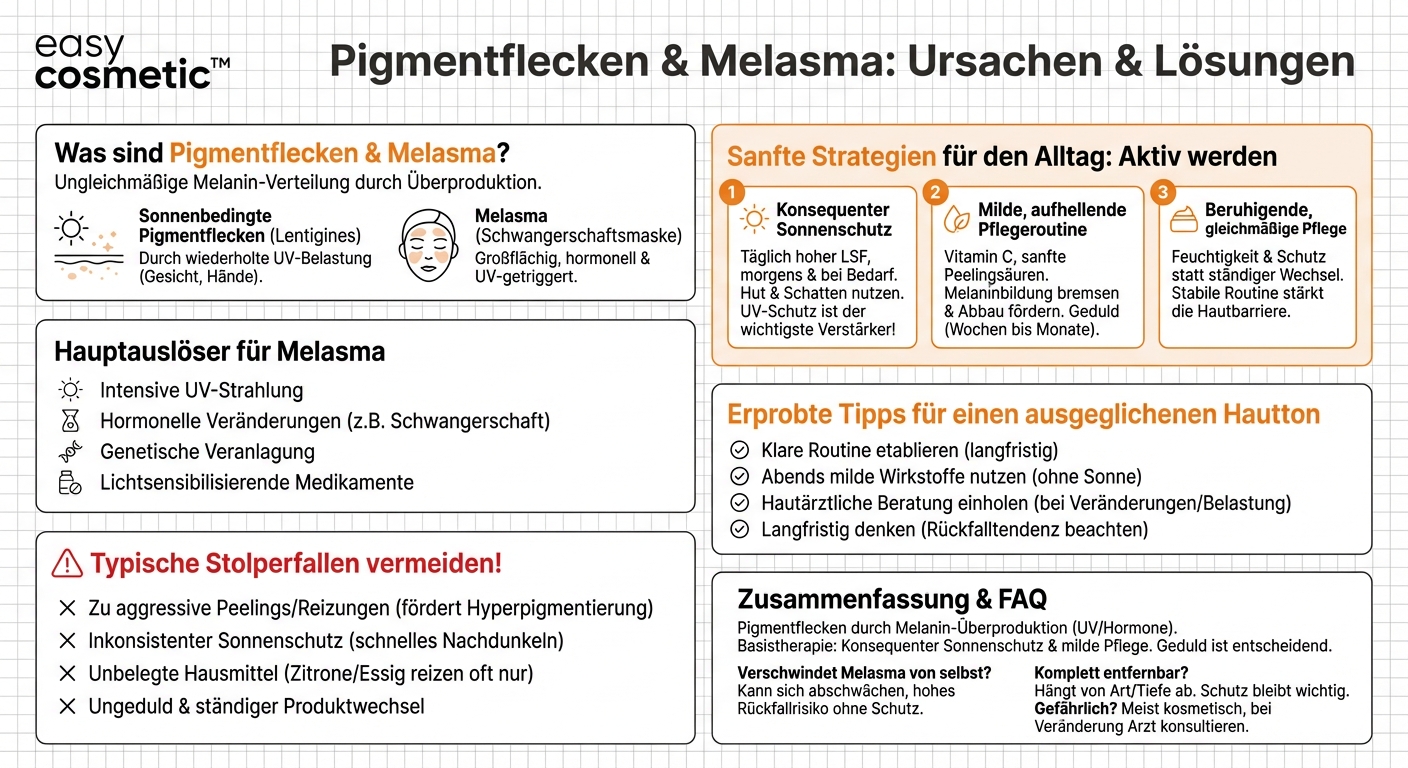 Was kann man bei Pigmentflecken oder Melasma tun?