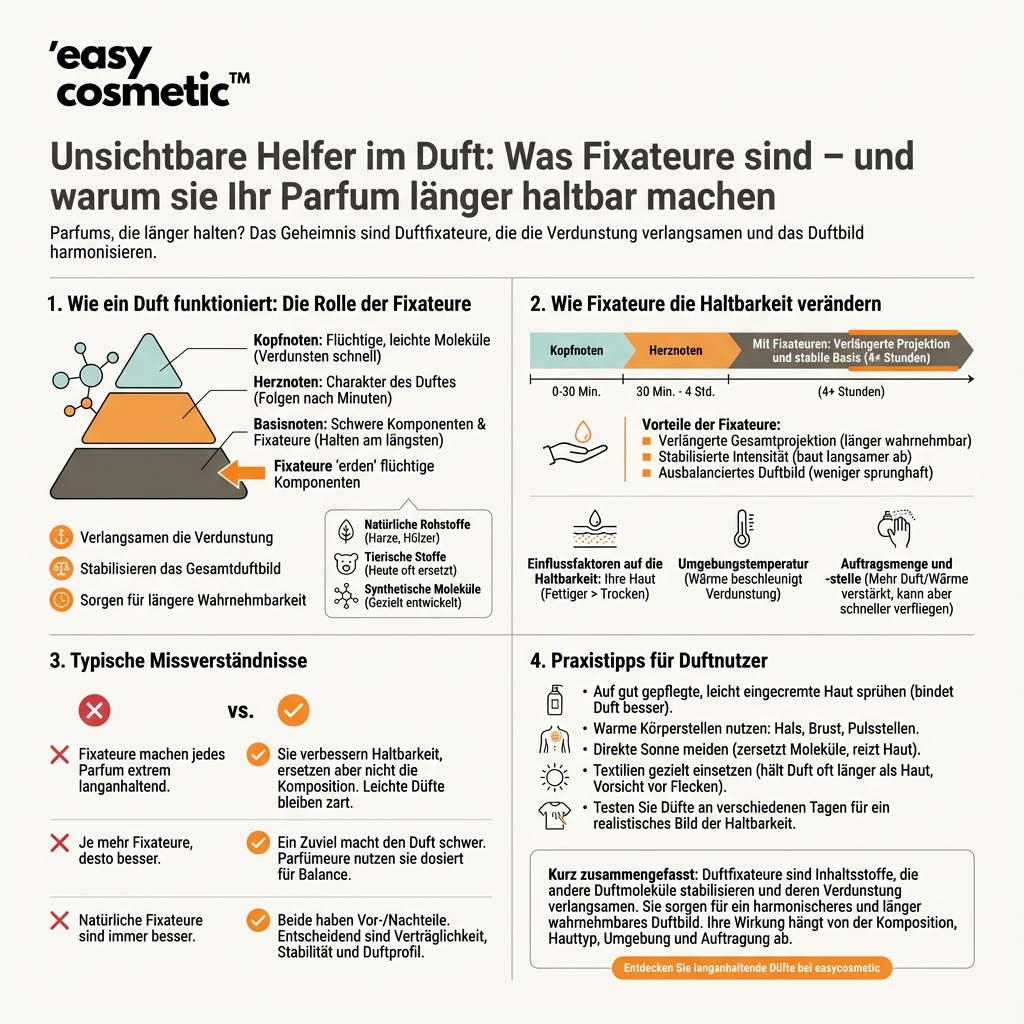 Was sind Duftfixateure und wie beeinflussen sie die Haltbarkeit?