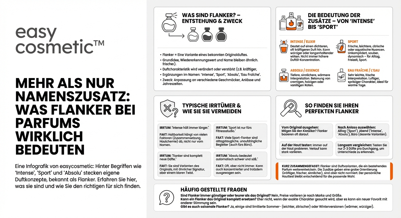 Was sind Flanker bei Parfums (z.B. Intense, Sport, Absolu)?