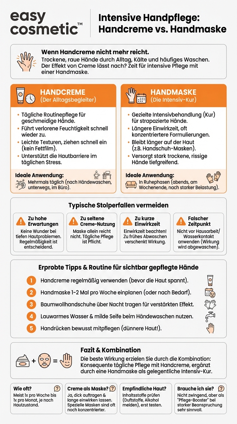 Was unterscheidet eine Handmaske von einer normalen Handcreme?