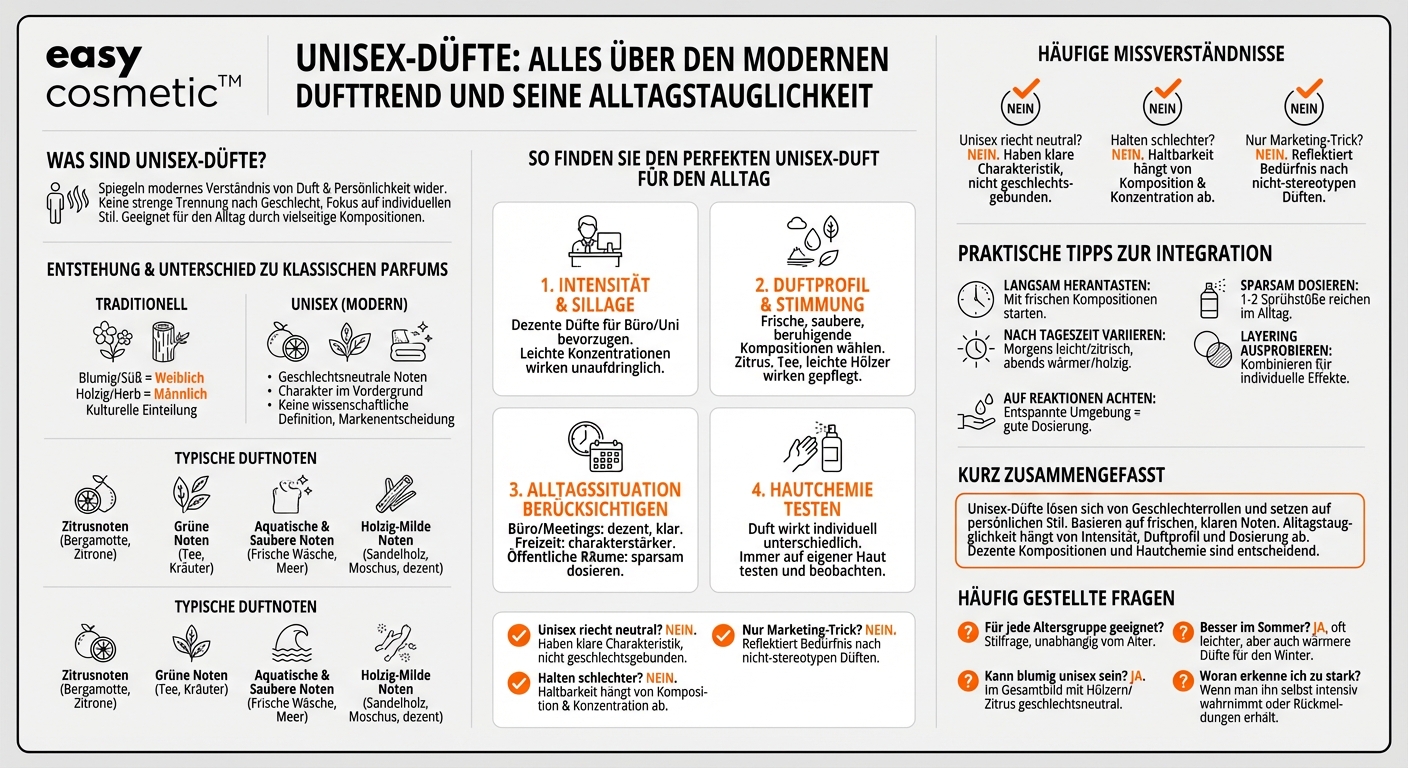 Was versteht man unter Unisex-Düften und sind sie alltagstauglich?