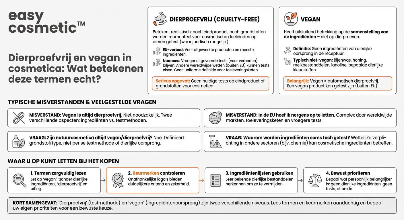 Wat betekenen "dierproefvrij" en "vegan" bij cosmetische producten echt?
