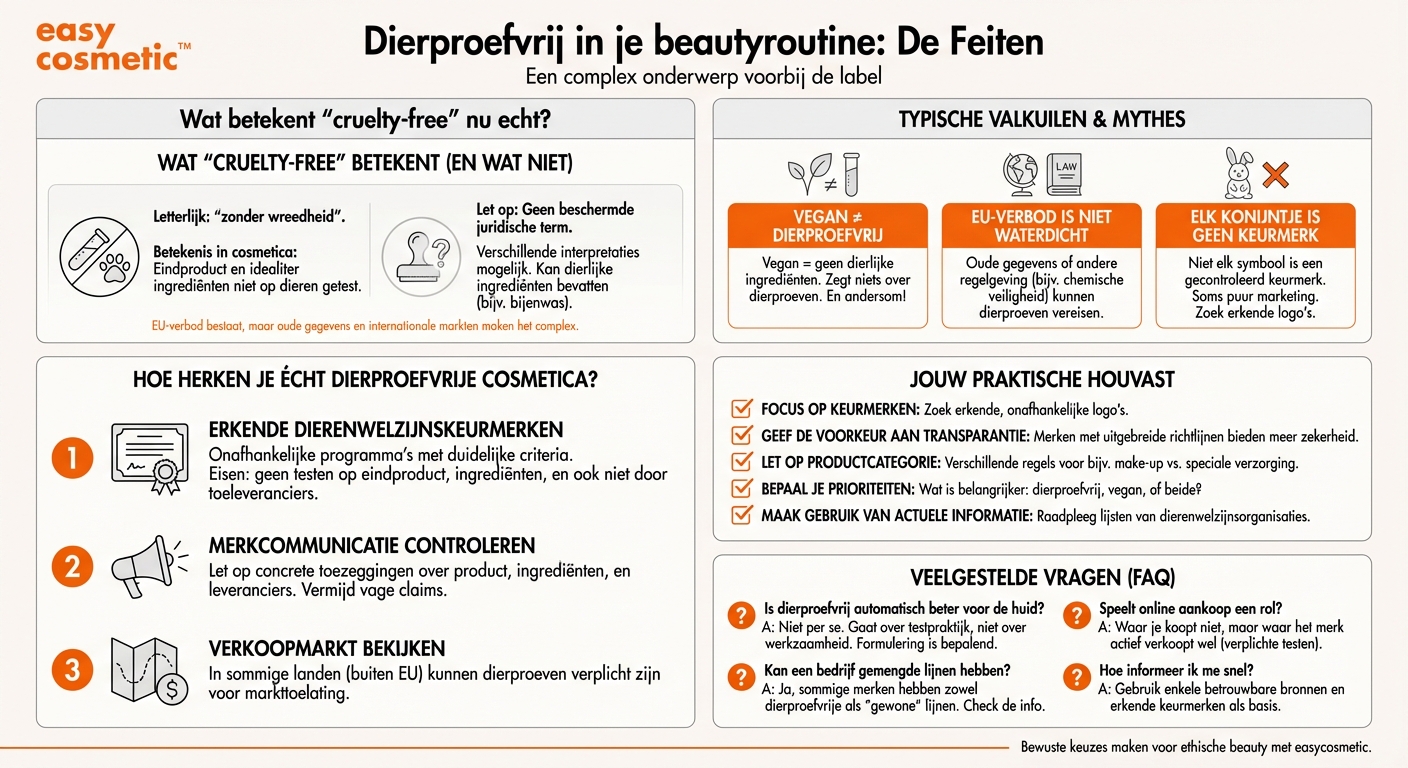 Wat betekent cruelty-free en hoe herken ik dierproefvrije cosmetica?