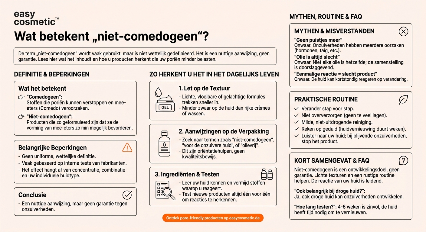 Wat betekent ‘niet-comedogeen’ en hoe herken ik zulke producten?