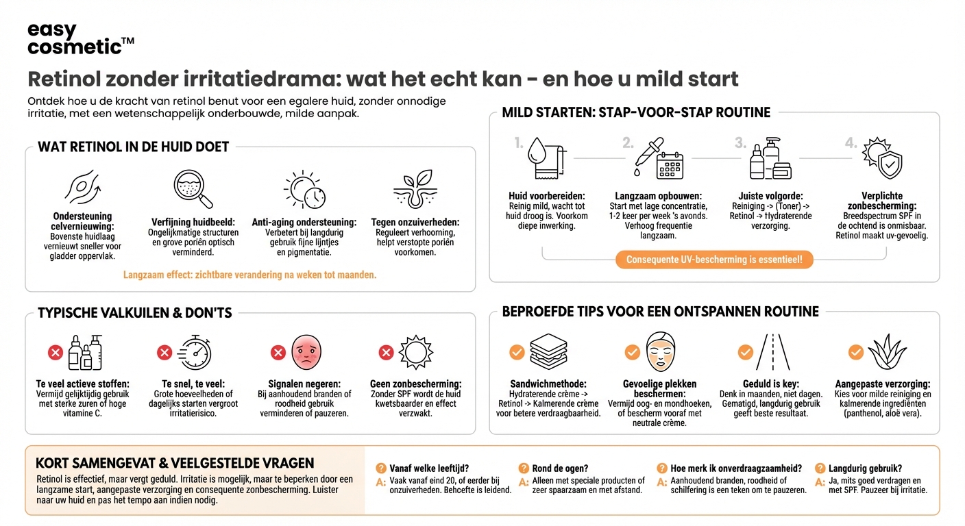 Wat doet retinol nu echt en hoe begin ik ermee zonder irritaties te krijgen?