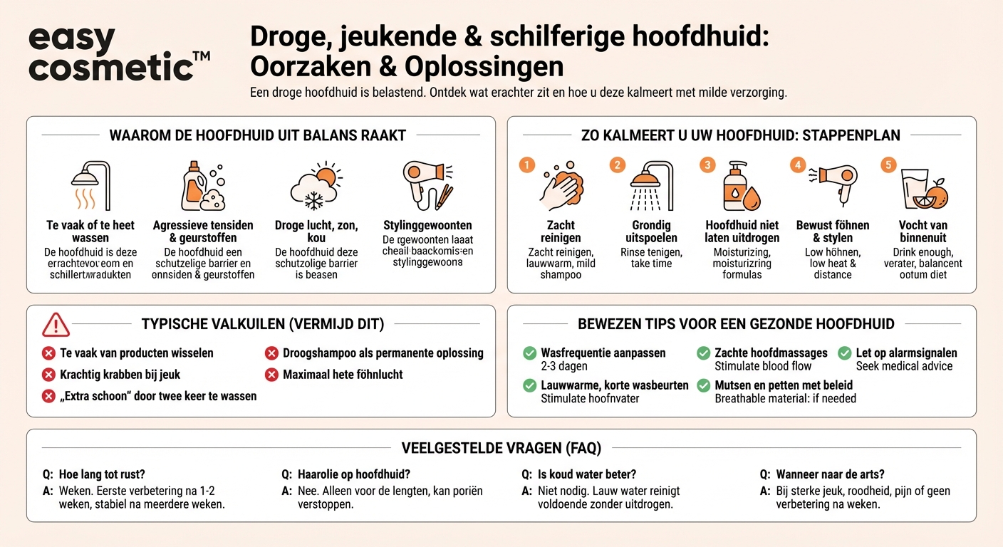 Wat helpt bij een droge, jeukende of schilferige hoofdhuid?