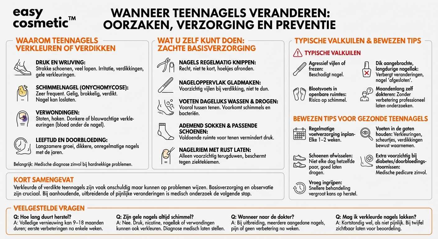 Wat helpt bij verkleurde of verdikte teennagels?