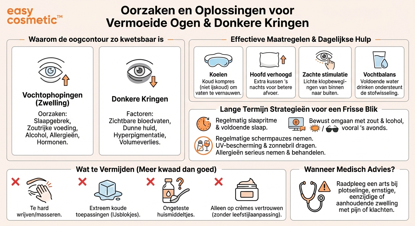 Wat helpt echt tegen gezwollen ogen en donkere kringen?