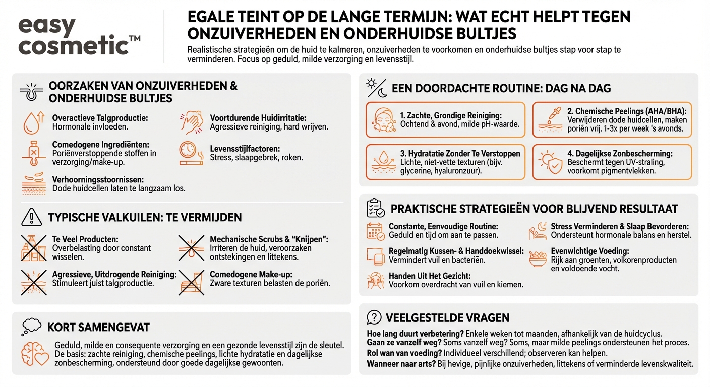 Wat helpt op de lange termijn tegen onzuiverheden en onderhuidse ontstekingen?