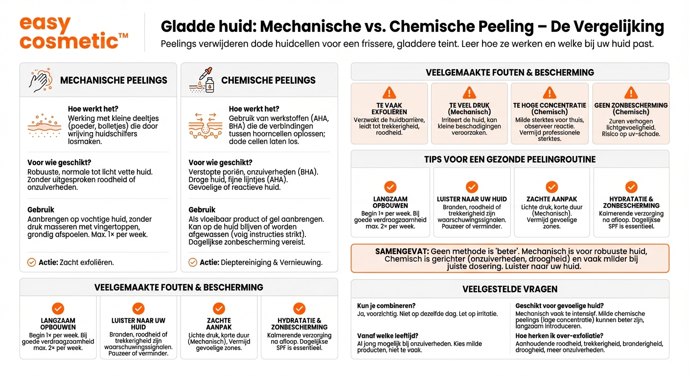 Wat is beter: mechanische of chemische peeling?