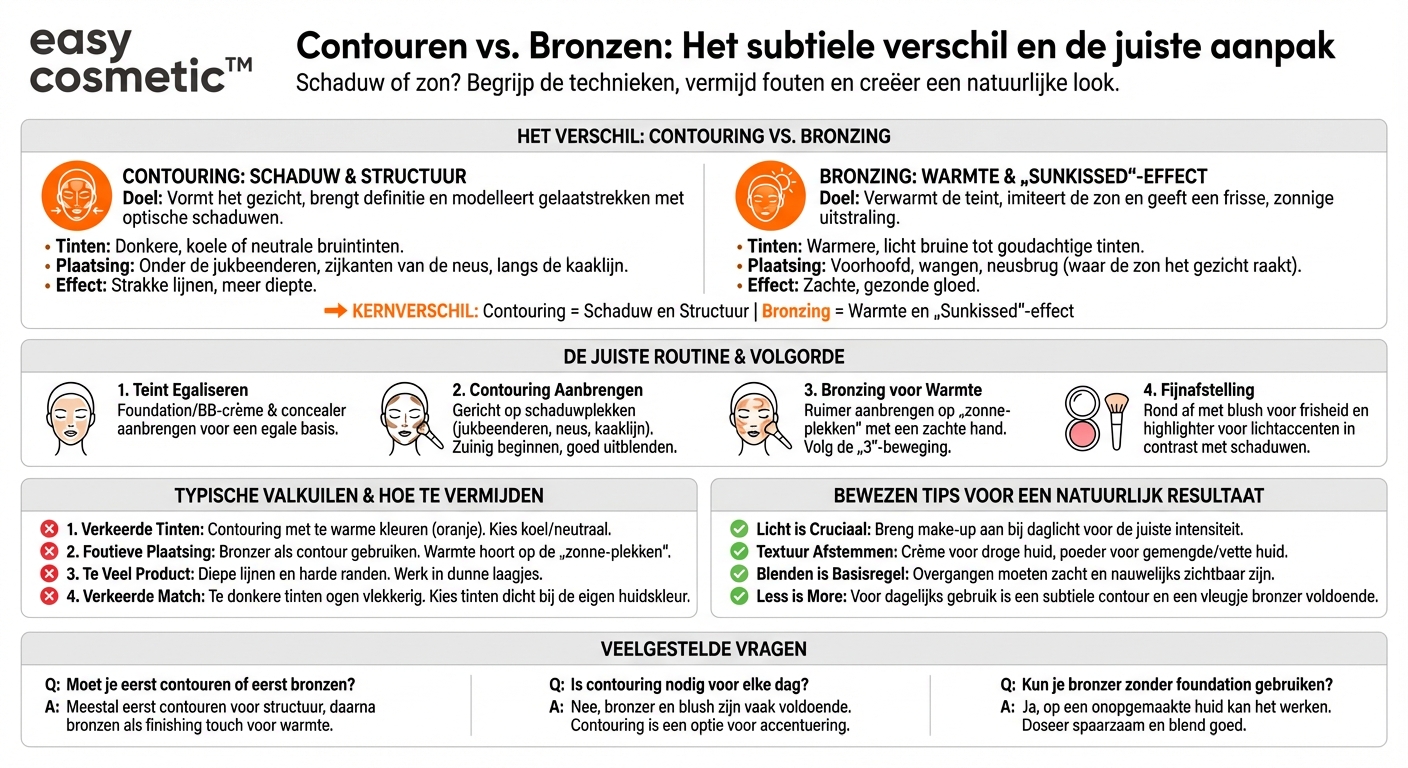 Wat is het verschil tussen contouring en bronzing?