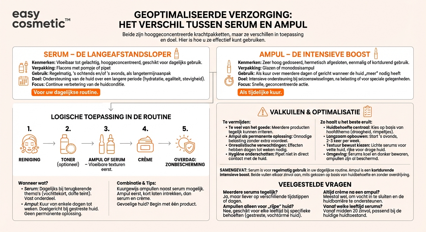 Wat is het verschil tussen een serum en een ampul?