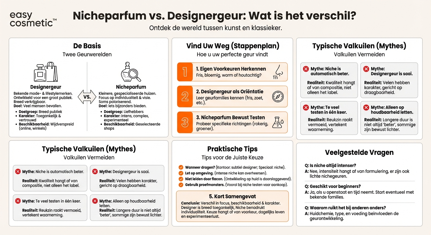 Wat is het verschil tussen nicheparfum en designergeur?