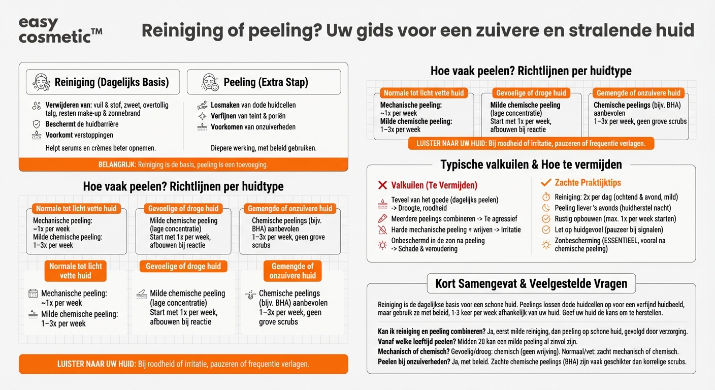 Wat is het verschil tussen reinigen en exfoliëren en hoe vaak moet ik exfoliëren?