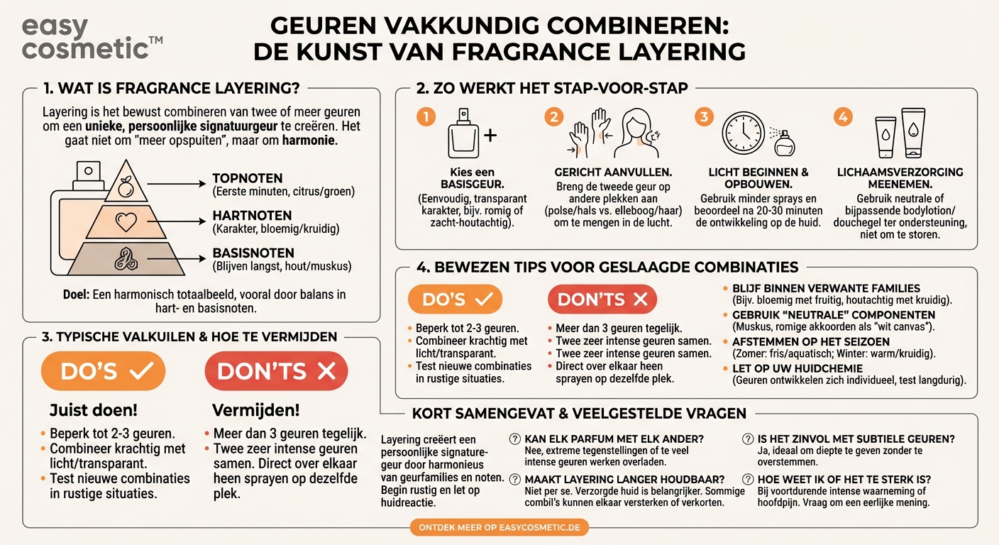 Wat is layering bij geuren en hoe werkt dat?