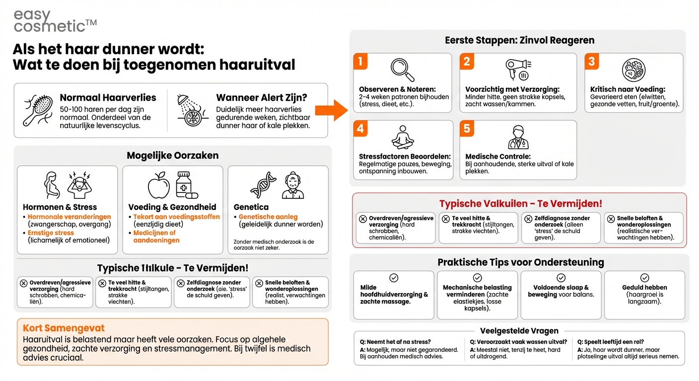 Wat kan ik doen als ik meer haaruitval opmerk?