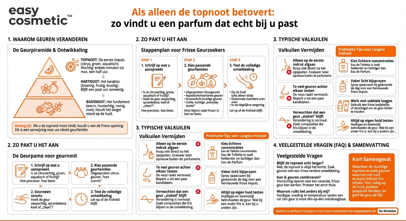 Wat kan ik doen als mij maar één bepaald aspect van een parfum bevalt, bijvoorbeeld de frisse topnoot?