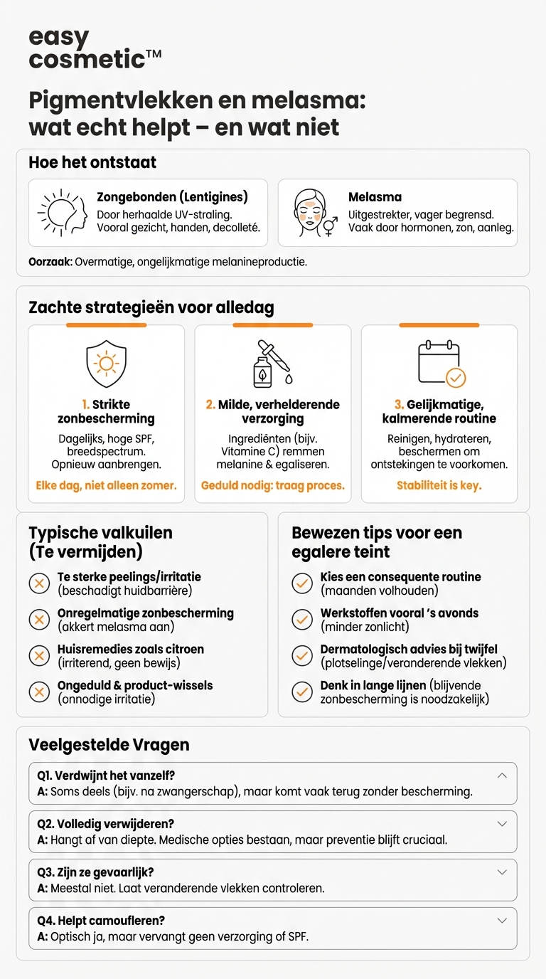 Wat kun je doen tegen pigmentvlekken of melasma?