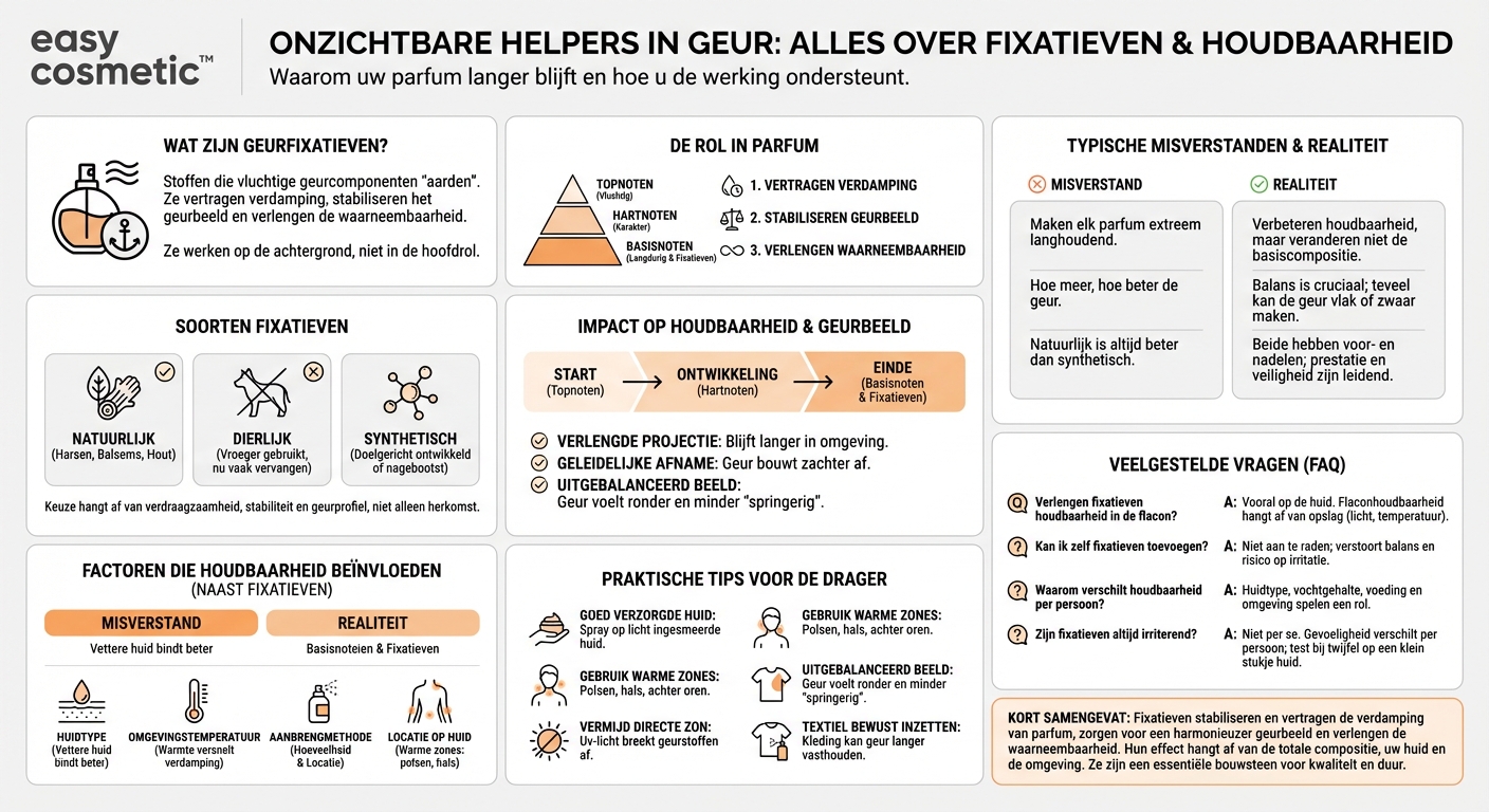 Wat zijn geurfixatieven en hoe beïnvloeden ze de houdbaarheid?