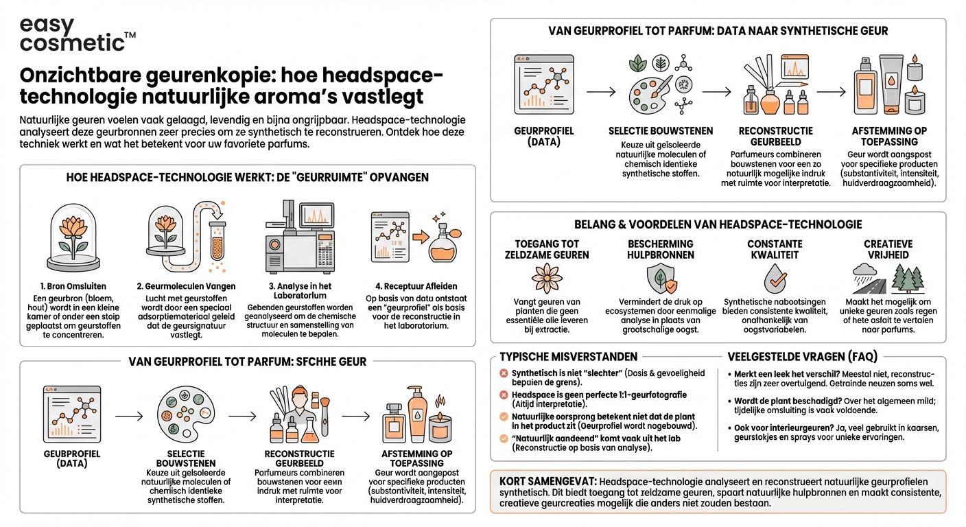 Wat zijn headspace-technologieën en hoe worden hiermee natuurlijke geuren synthetisch nagebootst?