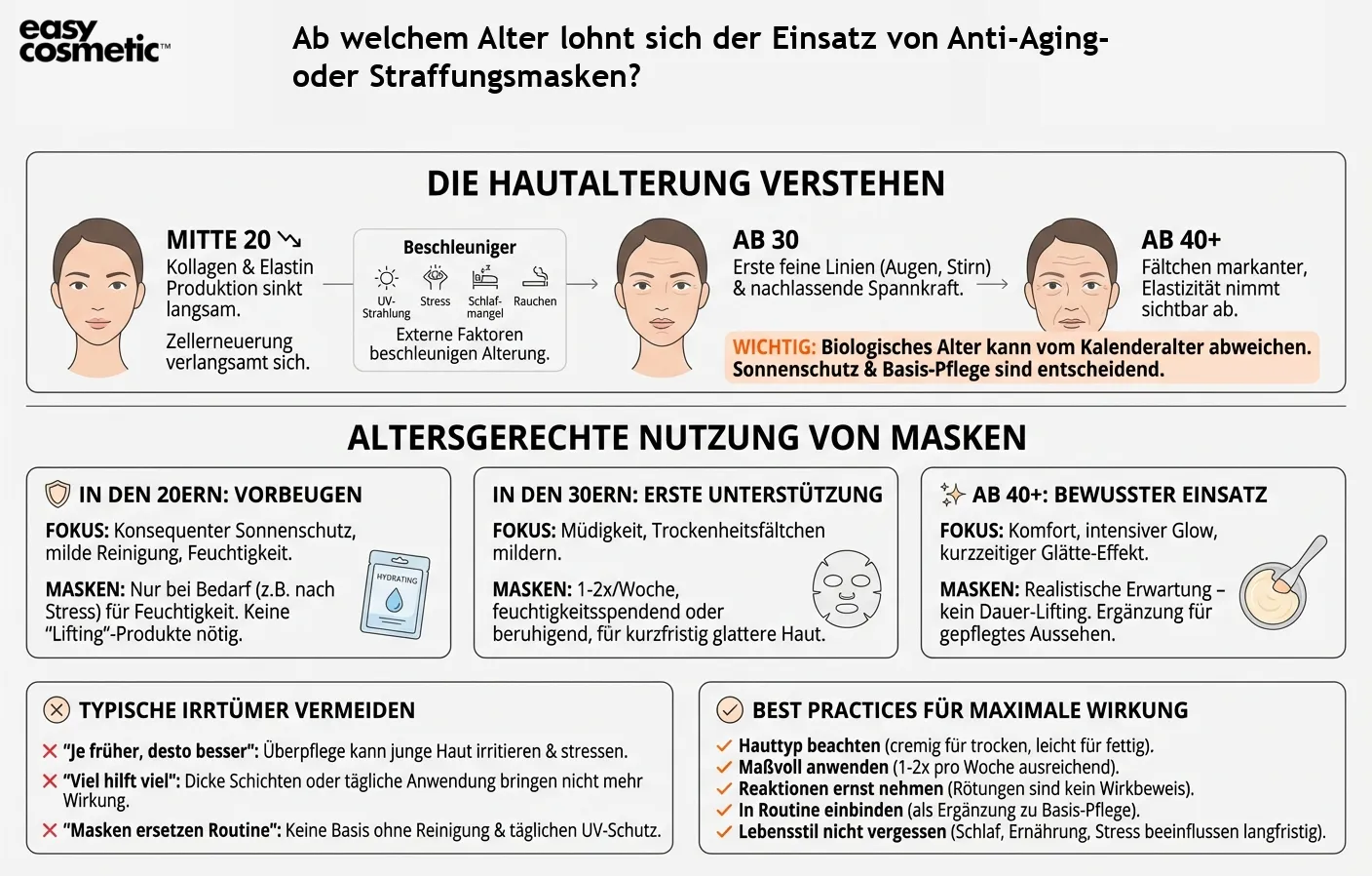 Ab welchem Alter lohnt sich der Einsatz von Anti-Aging- oder Straffungsmasken?