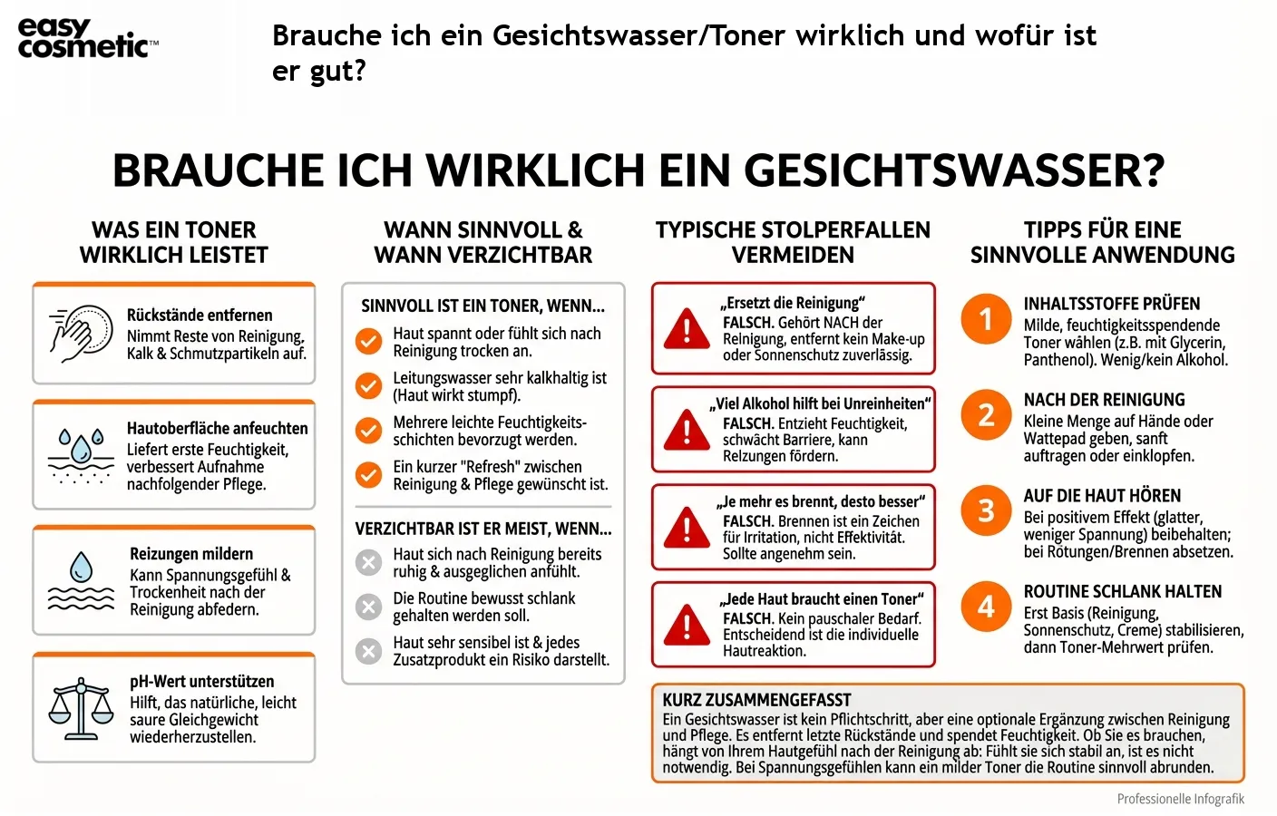 Brauche ich ein Gesichtswasser/Toner wirklich und wofür ist er gut?