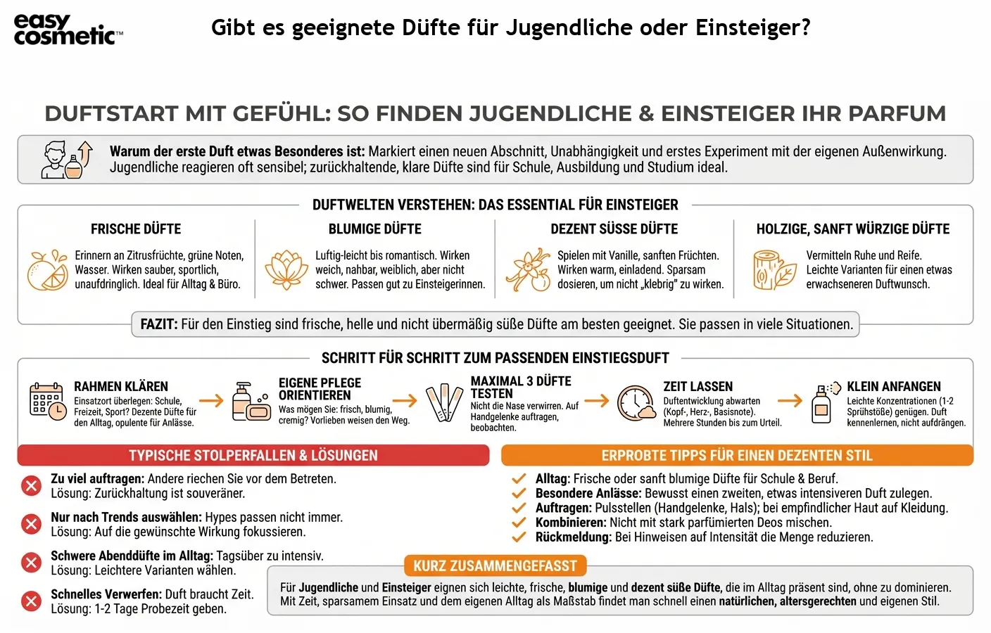 Gibt es geeignete Düfte für Jugendliche oder Einsteiger?