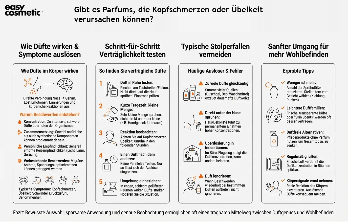 Gibt es Parfums, die Kopfschmerzen oder Übelkeit verursachen können?