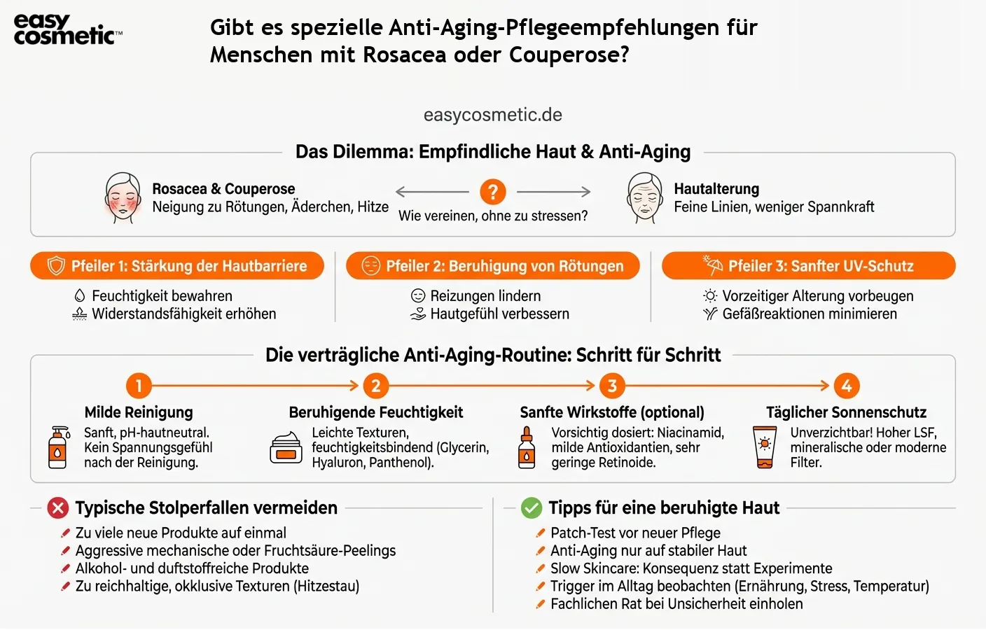 Gibt es spezielle Anti-Aging-Pflegeempfehlungen für Menschen mit Rosacea oder Couperose?