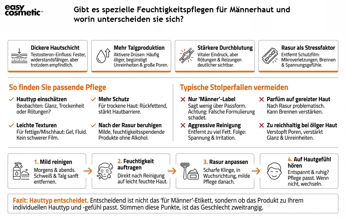 Gibt es spezielle Feuchtigkeitspflegen für Männerhaut und worin unterscheiden sie sich?