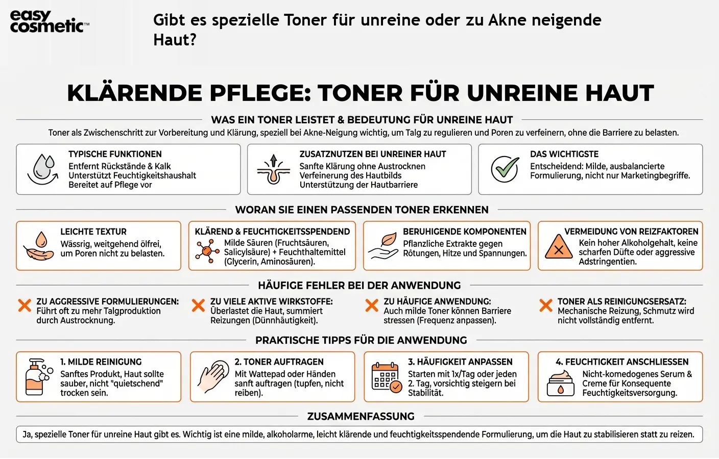 Gibt es spezielle Toner für unreine oder zu Akne neigende Haut?